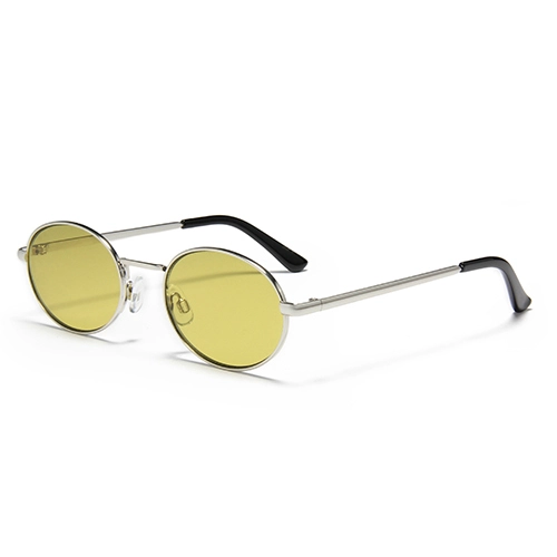 S60176 Small Face Sunglasses And Glasses Female Retro Personality Oval Metal Sunglasses Male Internet Celebrity 1