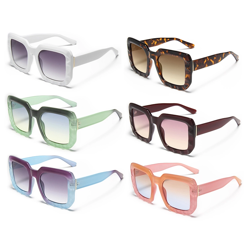 S27057 Big Frame Sunglasses Custom Logo Thick Frame Rectangle Sun Glasses Women Men Brand Sunglasses Wholesale 1