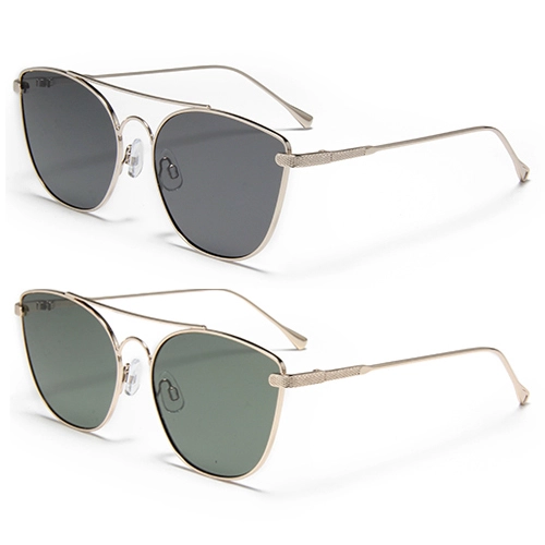 S60179 Retro Double Bridge Uv Protection Sunglasses  Square Metal Frame Sunglasses New Fashion Men and Women 1