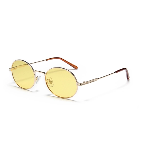 S60212 Retro Round Frame Metal Sunglasses Factory Protection Custom Logo Sun Glasses Men Women 1