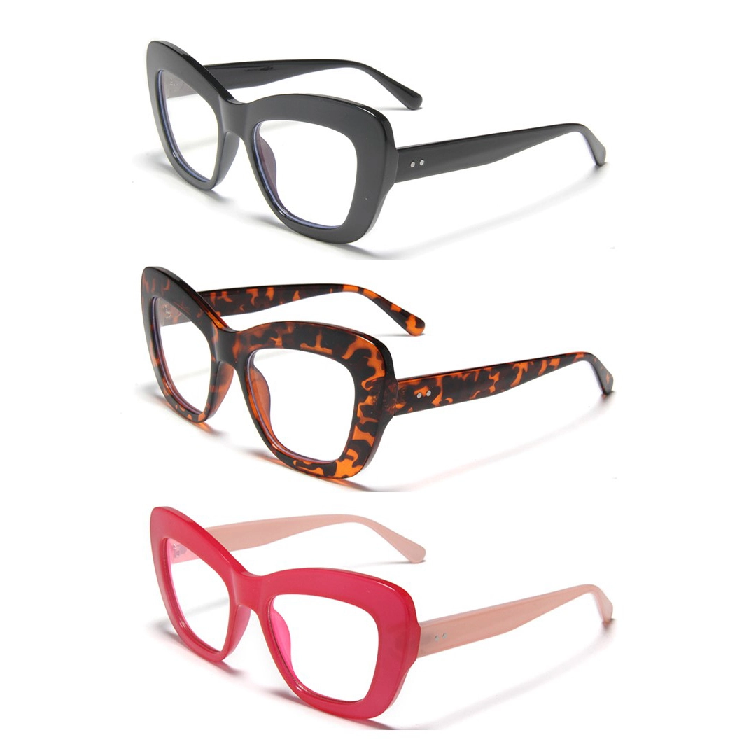 B10007 Light Weight Blue Light Blocking Computer Glasses Trendy Unisex Cat Eye Eyeglasses Frames Colorful Eyewear  Reducing Eye Strain New Design 1