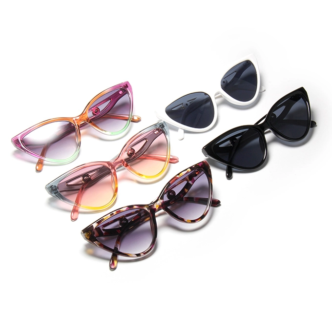S27085 Colorful Cat Eye Sunglasses with Pearl  for Women Custom Logo UV400 PC Frame Designer Sun Glasses Wholesale 1