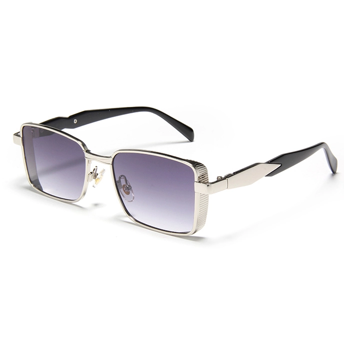 S27075 Men's Women's Retro Small Square Sunglasses - Metal & PC Combined Frame, UV400 Protection, Stylish Trendy Shades for Outdoor & Daily Use 1