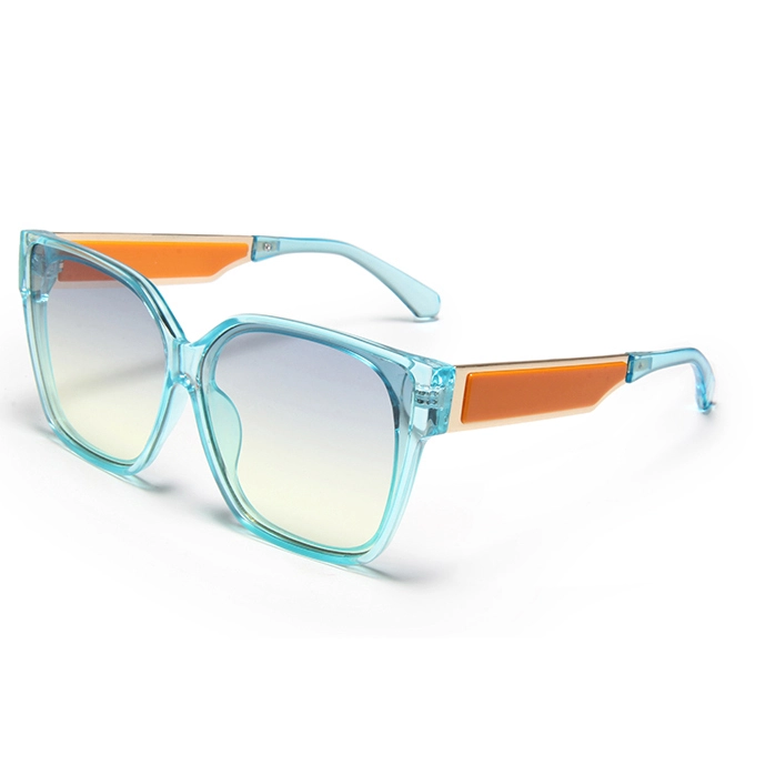 S27076 Colorful Oversized Square Sunglasses - Vibrant Trendy UV Protection Glasses Designer Vintage Sunglasses with PC Frame Custom Logo Luxury Women Sunglasses 1