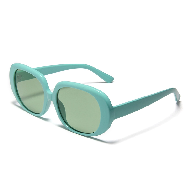 S84067 Gafas de sol ovaladas extragrandes - Lentes degradados UV400 multicolor para moda informal Gafas de sol grandes para conducir Marcos verde azulado Ligeras Cómodas 1