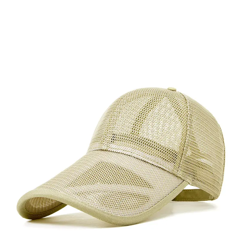 Mens Black Baseball Cap Nylon Mesh Wholesale - Fanmei Headwear 3