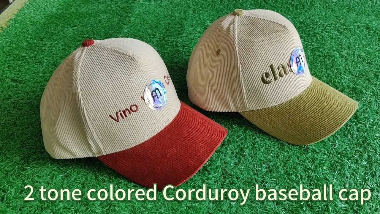 مخصص 5 لوحة منحنية منحنية الفاتورة Corduroy البيسبول غلاف الغولف FMGC-07 1