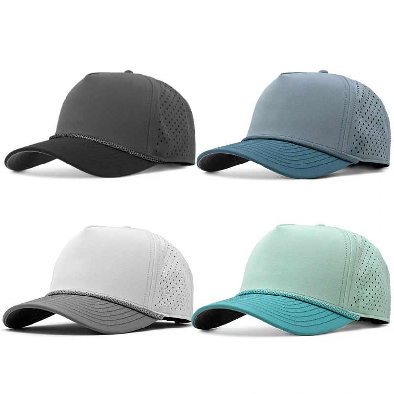 Two Tone Waterproof Golf Performance Hat 5 Panel Structured With Rope FMGH-05 1
