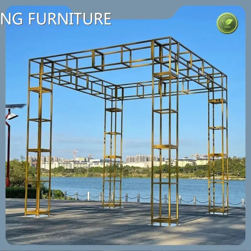 WENDING Gold Metal Round Wedding Arch Wedding.banquet.restaurant.hotel Factory Price 1