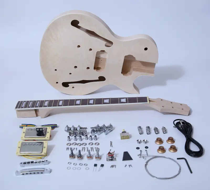 DIY Electric Guitar Kit-Singlecut Semi Hollow Build Your Own Guitar Kit SNGK014 1
