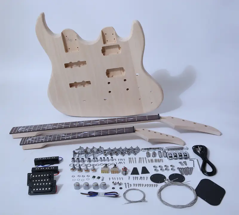 DIY Electric Guitar Kits-Double Neck Guitar and Bass SNGK044 1