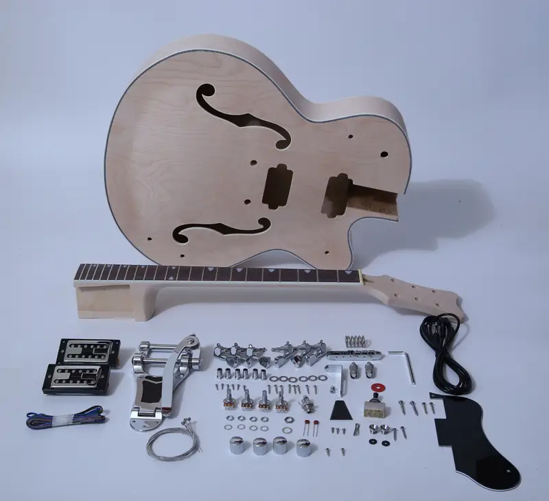 DIY Electric Guitar Kits-Hollow Body Build Your Own Guitar Kit - Rockabilly SNGK045 1