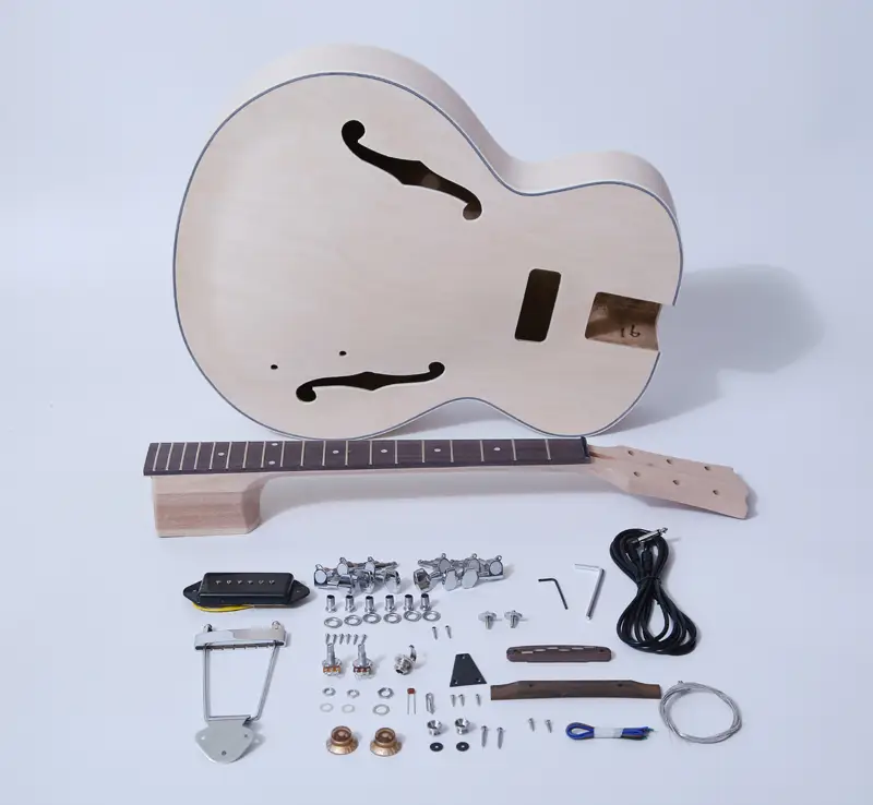 Electric Guitar Kits-Hollow Body Build Your Own Guitar Kit - ES SNGK125 1