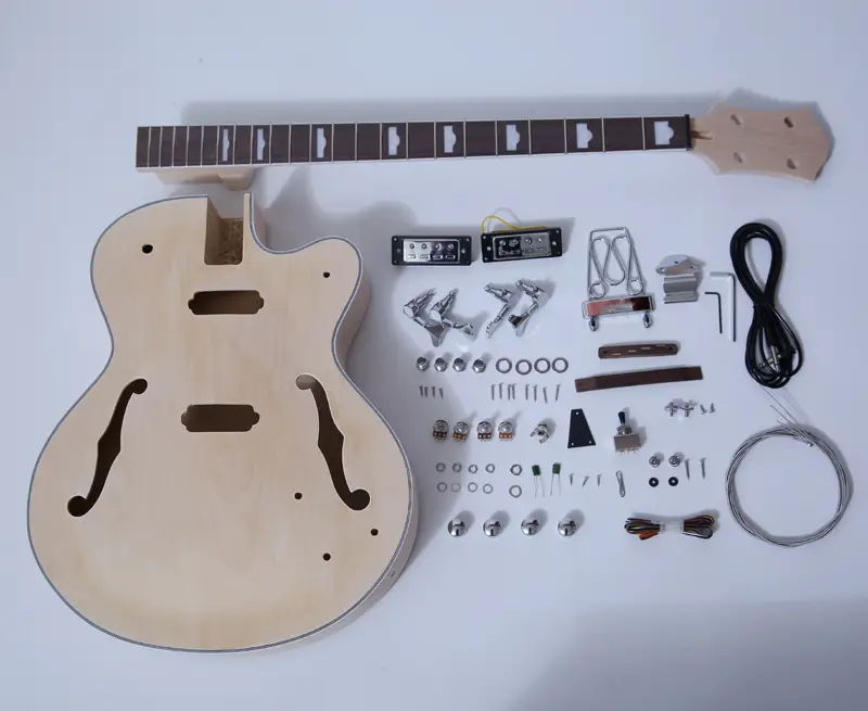 DIY Electric Bass Guitar Kits-Hollow Body Bass Build Your Own Bass Kit SNBK011 1