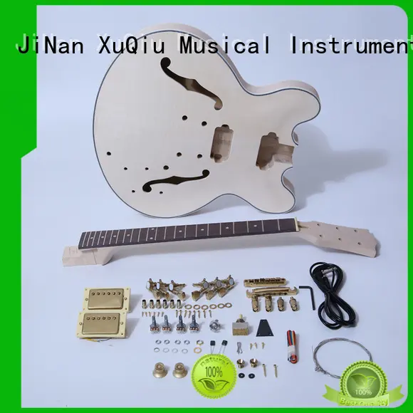 XuQiu unfinished semi hollow guitar kit supplier for kids 1