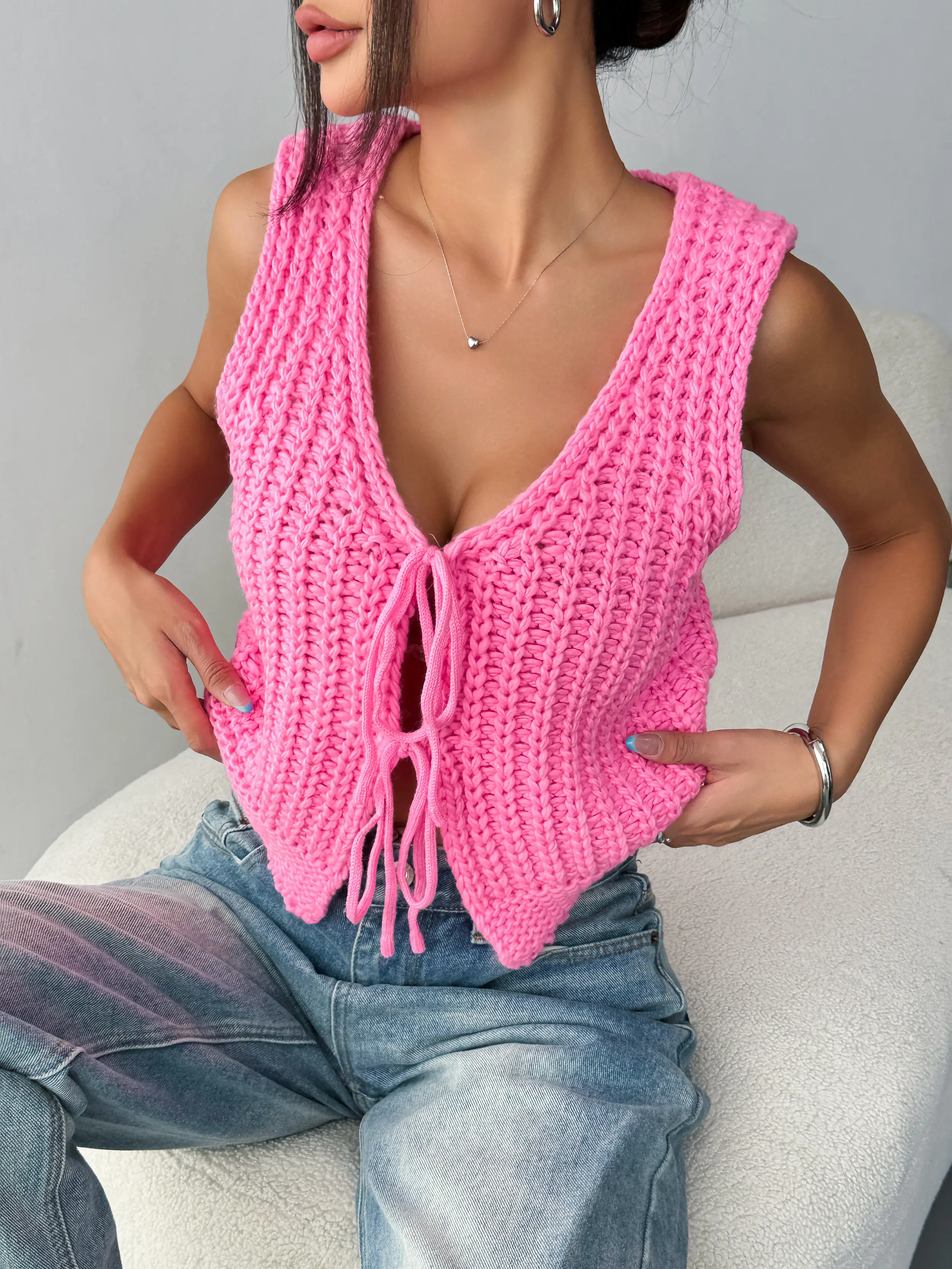 Fan Flo Mens Knitted Vest with Custom Services 6