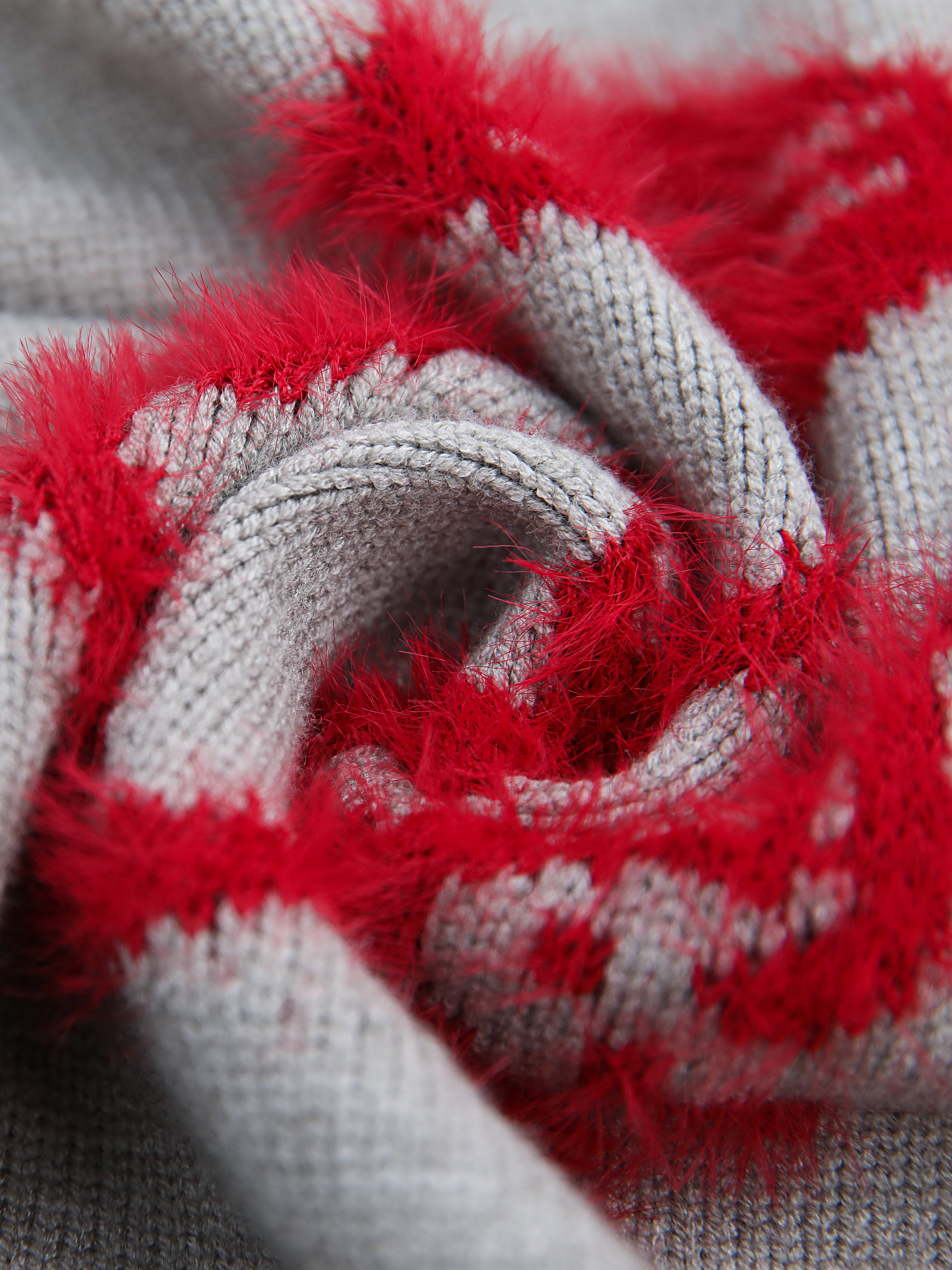 Ventilateur Flo Sweater Cherry Pattern jacquard cou rond manches longues de style élégant décontracté 7