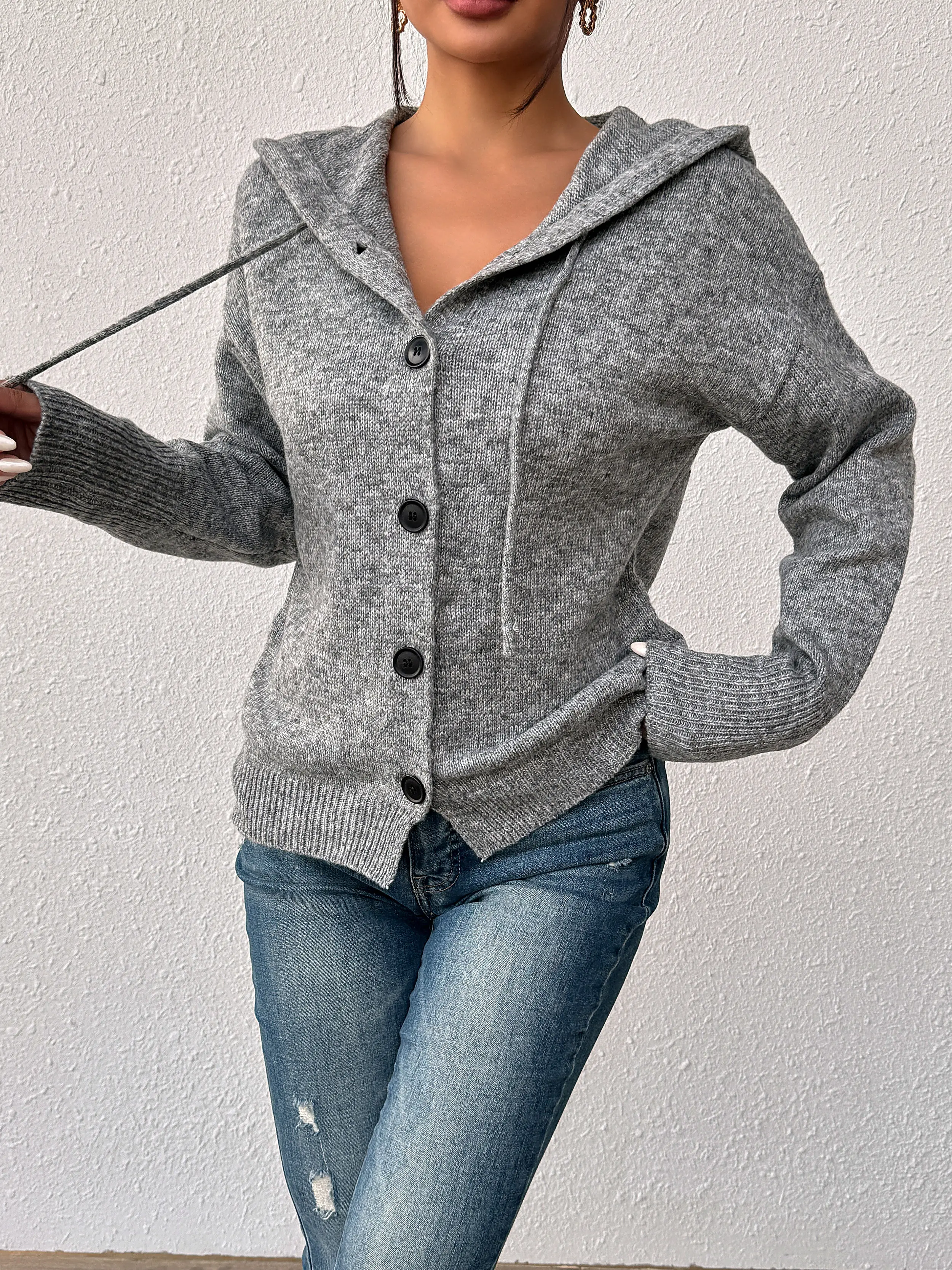 Chunky Knit Cardigan Sweater by Fan Flo 5