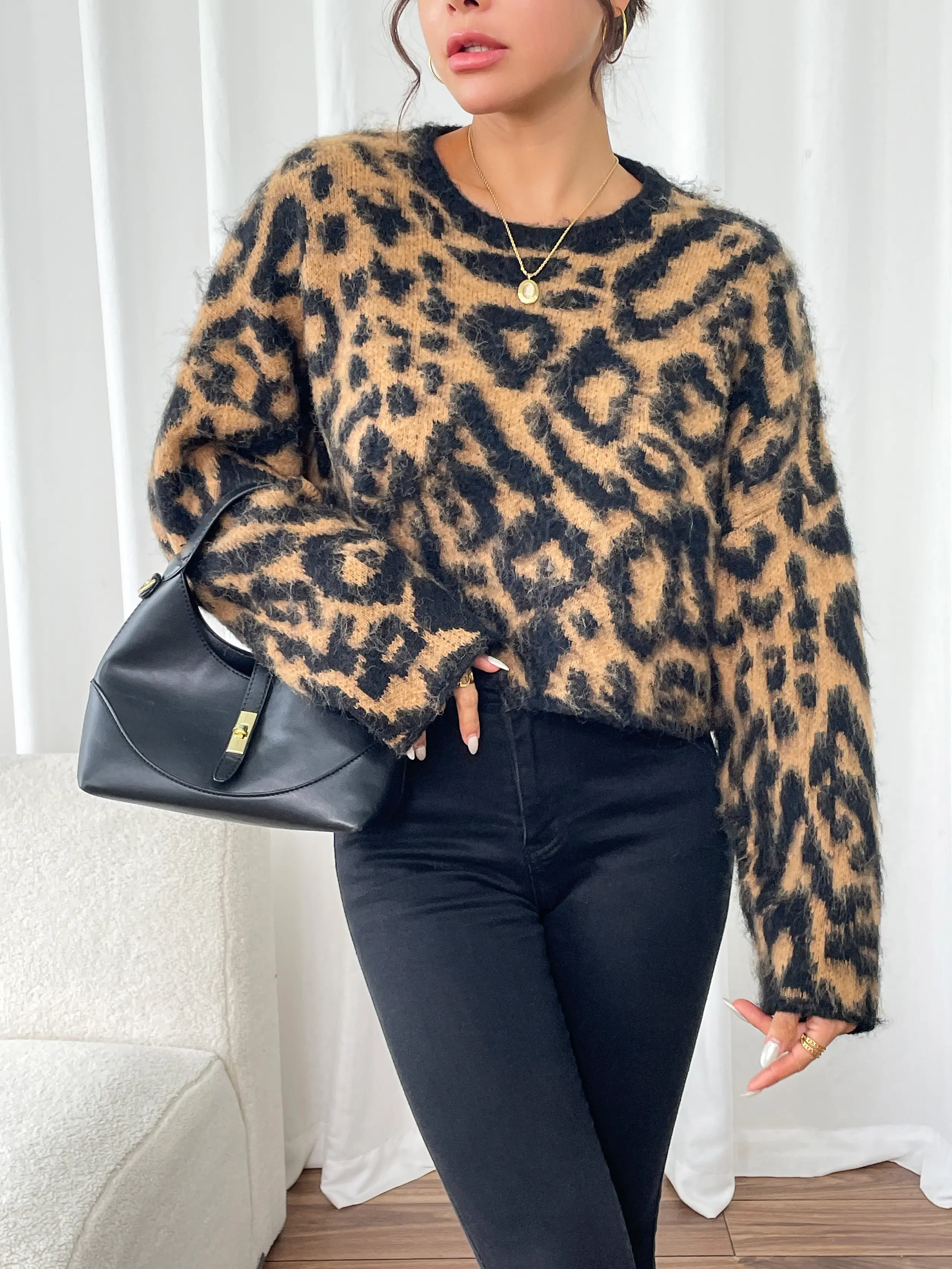 Fan Flo Cable Knit Pullover Sweater Cable Knit Pullover Sweatersupplier 4