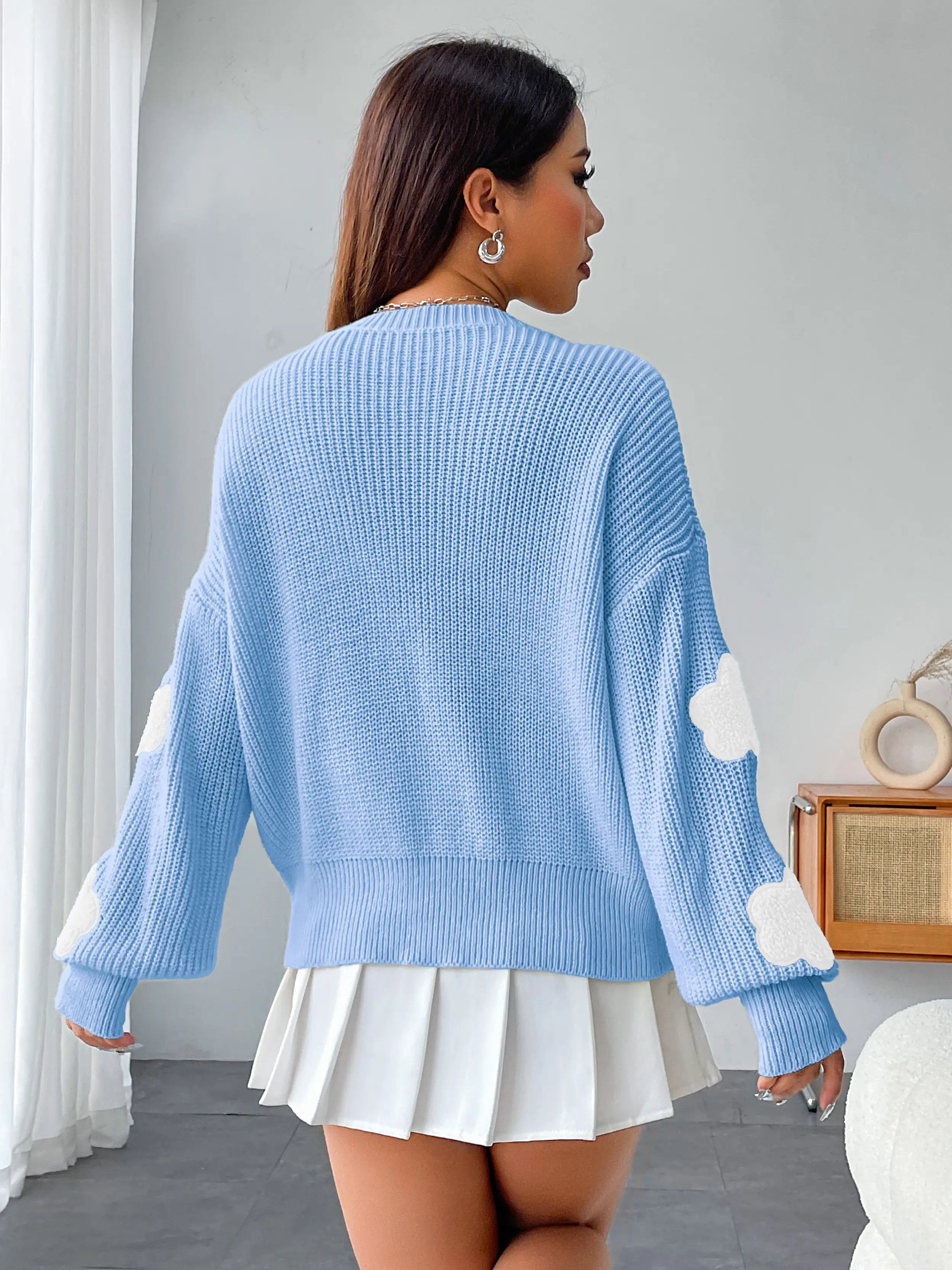 Knit Pullover Sweater Women's with Custom Services 3