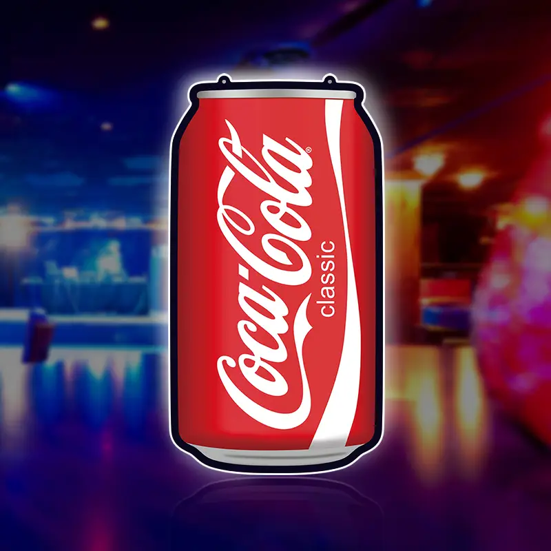 Toptancılar için Kişiselleştirilmiş, Özel Yapım OEM Çözümü Aydınlatmalı Ultra İnce Coca Cola Neon Işık Kutusu 1