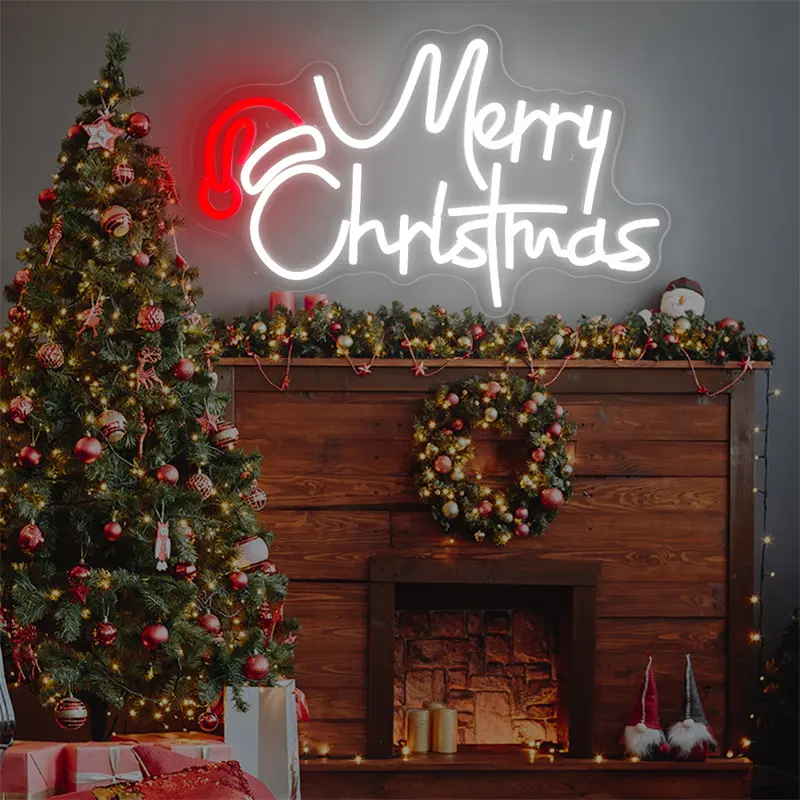 Enseigne lumineuse « Joyeuses Fêtes » par JXIN 2