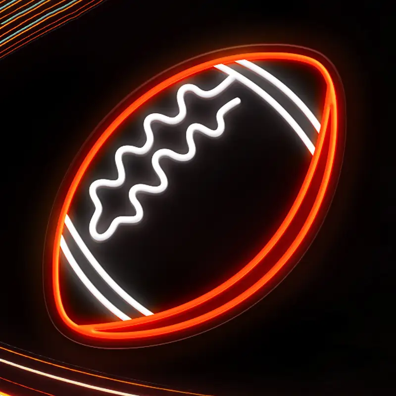 Spor Malzemeleri Mağazası için Hızlı Teslimat Seri Üretim Kırmızı Aydınlatma Kısıcı Kontrol Amerikan Futbolu Neon Tabelası 1