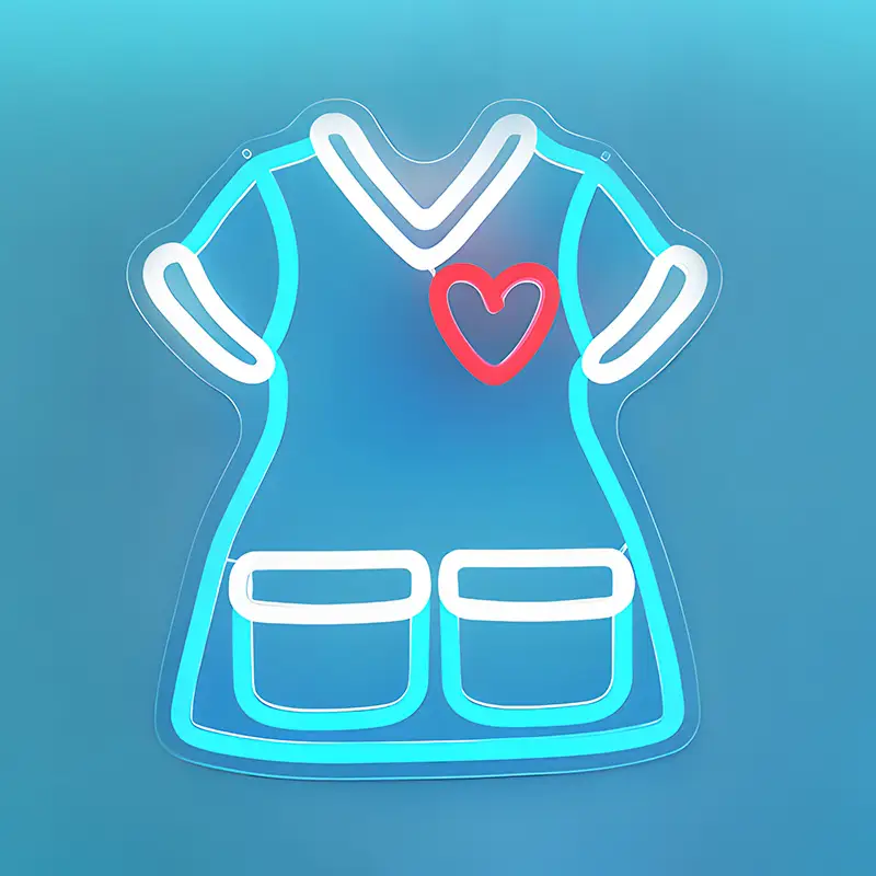 Toptan Toplu Özelleştirilmiş Yumuşak Silikon Şerit Akrilik Levha Hemşire Üniforması Görseli Tıbbi Mağaza İçin Neon Duvar Lambası 1