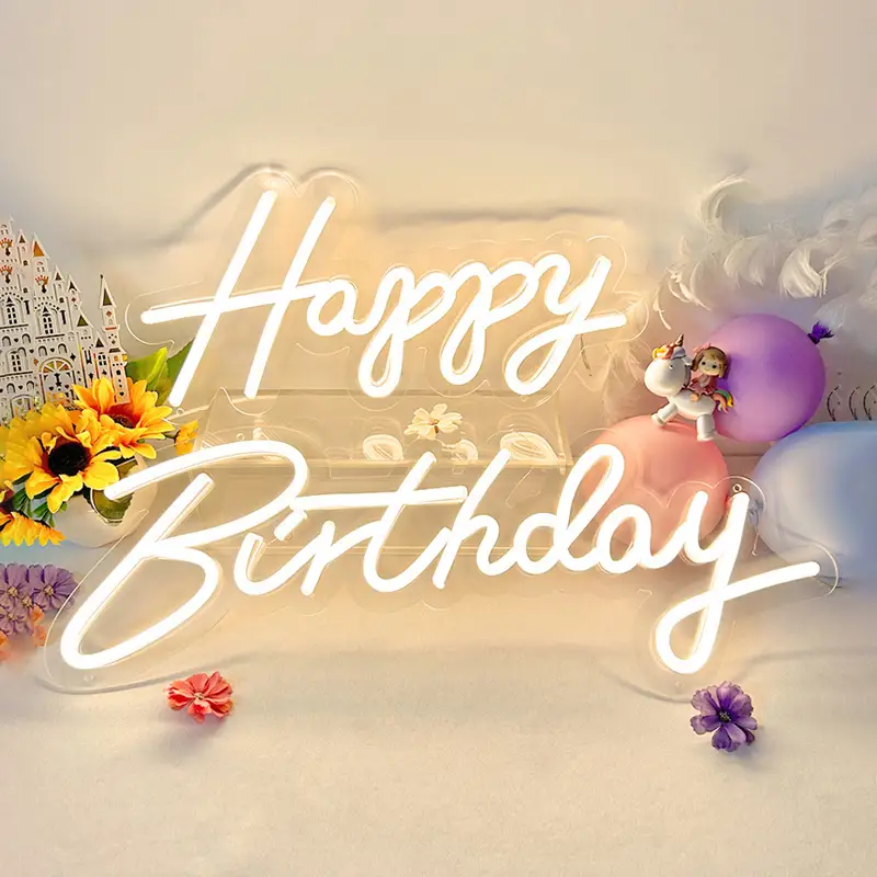 Toptan Hızlı Teslimat Mutlu Yıllar Aydınlatmalı Akrilik LED Neon İfade İşaret Işığı Parti Dekoru için 1