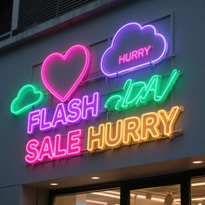 Dış Mekan Kullanımı İçin Özel Yapım Renkli Pop-up Mağaza Su Geçirmez Neon Duvar Tabelası 1