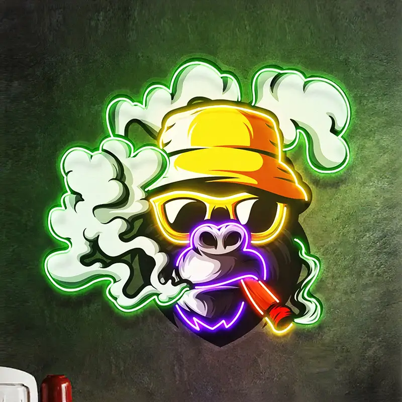 Toptan UV Baskılı Yüksek Marka Sadakat Tütün Dükkanı Akrilik Işıklı Neon Duvar Reklam Panosu Mağaza Teşhiri için 1