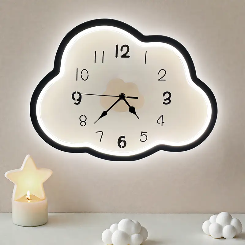 Veľkoobchodné neónové hodiny v tvare oblaku s LED svetlom pre vnútorné použitie 1