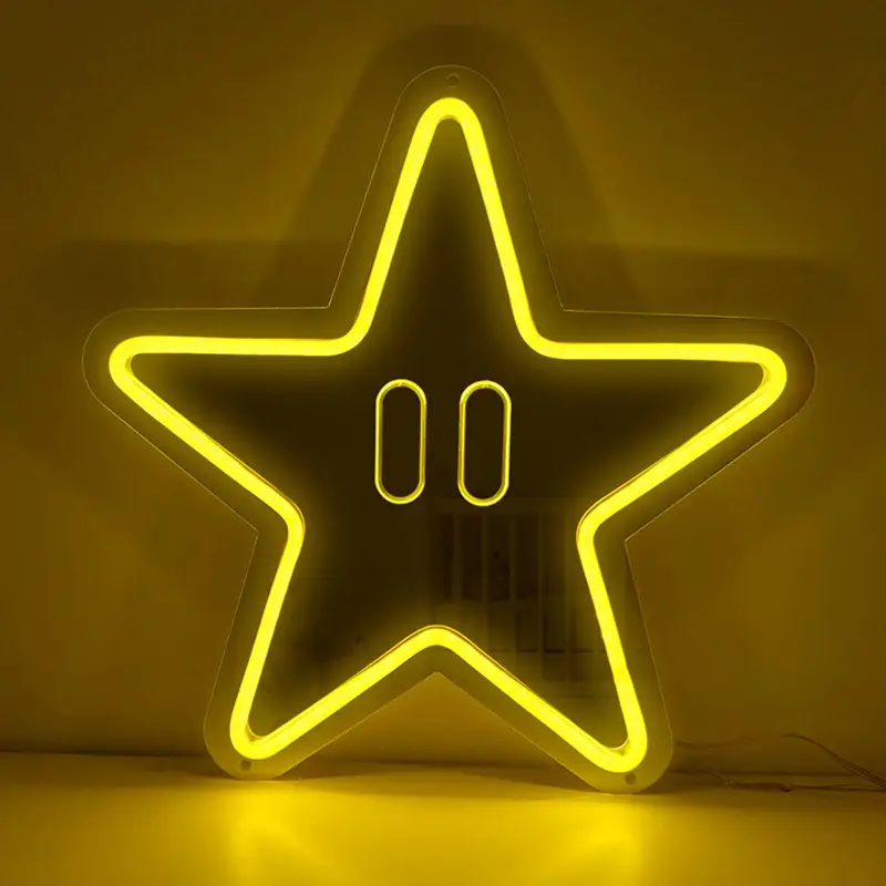 Suitable for Multiple Scenarios Wall Hanging Acrylic Long Durable Yellow Lighting Neon Sign Light for Home Decoration 1