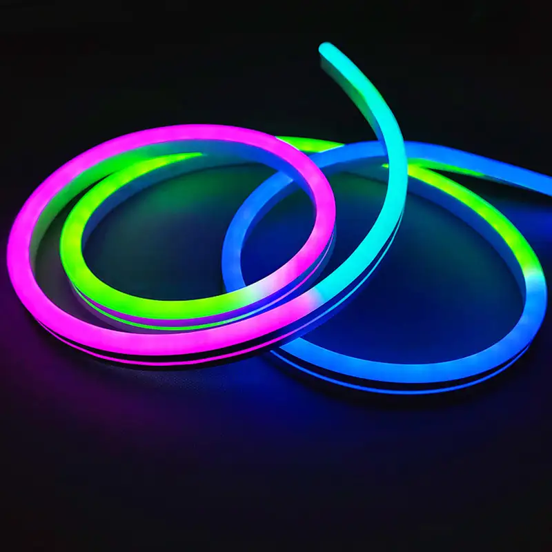 Çok Yönlü Uygulama Bakımı Kolay Esnek Özelleştirilmiş LED Neon RGB Silikon Şerit Toptancı İçin 1