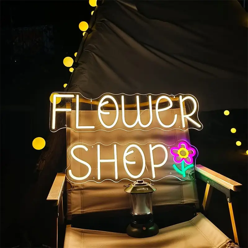 Toptan Su Geçirmez ve Toz Geçirmez Silikon Şerit Dış Mekan Kullanımı Çiçek Dükkanı Neon Işıklı Bahçe Işığı 1