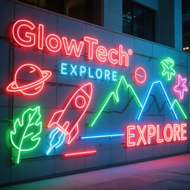 Çocuk Parkı İçin Özel Tasarım Büyük Boy Çizgi Film Desenli Silikon Şerit Akrilik Levha Dekoratif Neon Tabela 1