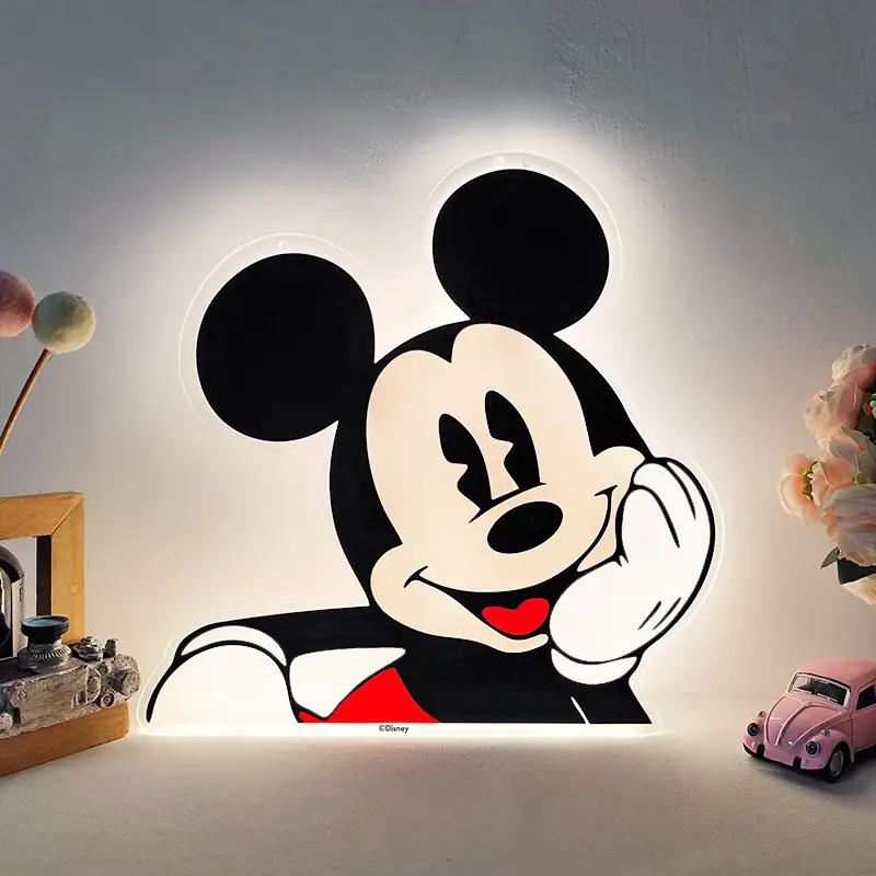 Luminária de parede JXin Disney Mickey - Luz ambiente regulável para quarto infantil e quarto de dormir 1