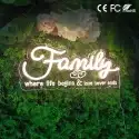 Family where life begin love never ends Neon Sign1 1
