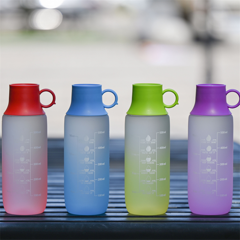 Safeshine 600 ml Motiverande TRITAN Vattenflaska för drickssport med PATENTERAD Bärkoppslock 1