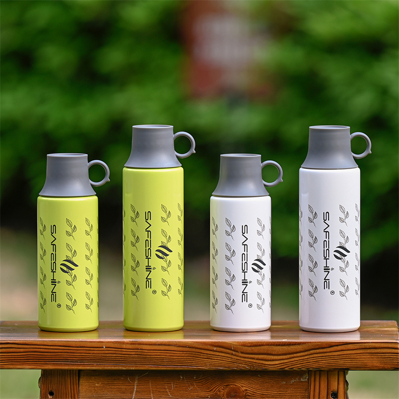 Safeshine 650ml / 800ml Lätt att bära kopp lock Aluminium sportvattenflaska 1