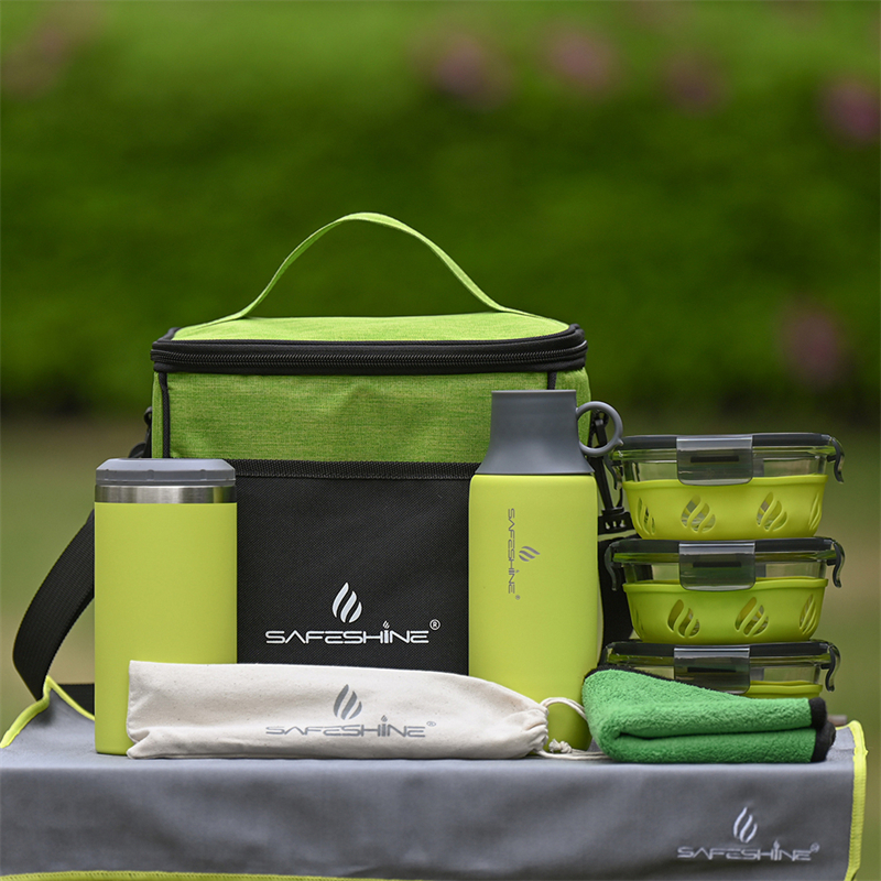 Safeshine 450ml Stainless Steel Insulated Water Bottle Outdoor Travel Kit with Tabelwares 1