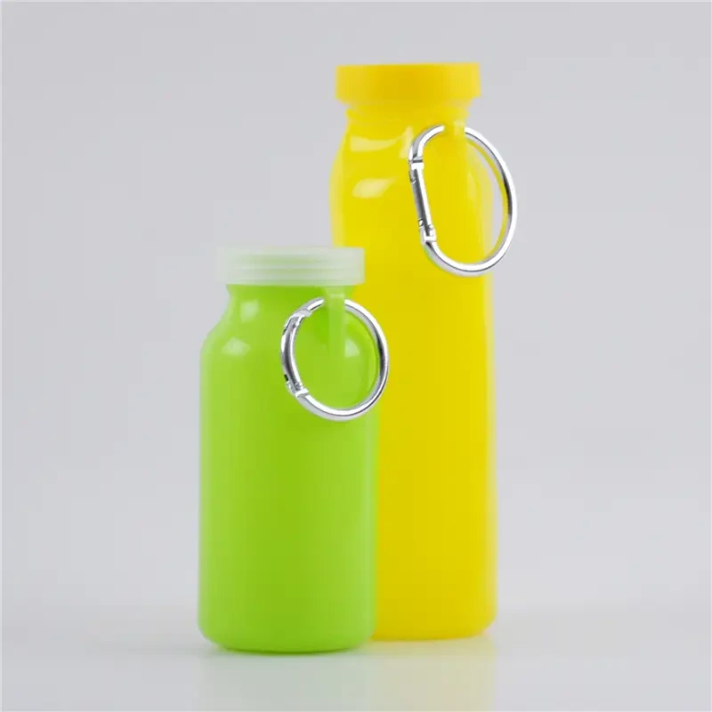 450ml / 650ml Portable zesummeklappbare Silikon Waasserfläsch BPA Fräi 1