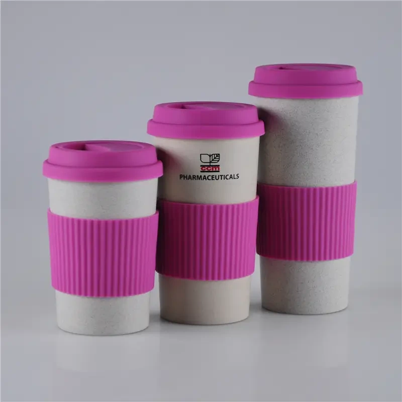 Safeshine 350ml / 450ml / 550ml Silikonfodral Återvinningsbar biologiskt nedbrytbar kaffekopp 1