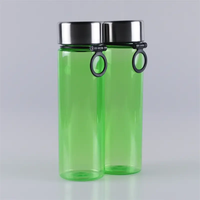 600ml Portable Drinking Water Bottles with Stainless Steel Lid 1