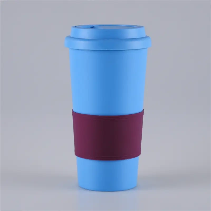 470ml Rubber Grip Double Wall Coffee Cup 1