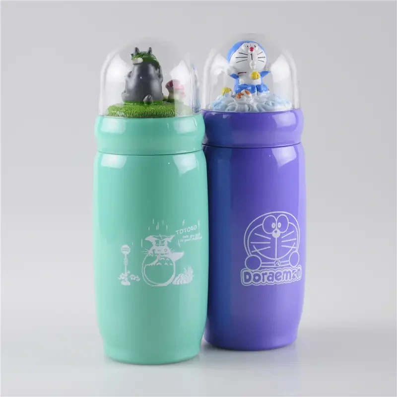 360ml Fashionable Metal Water Bottles with Cartoon Design Lid 1