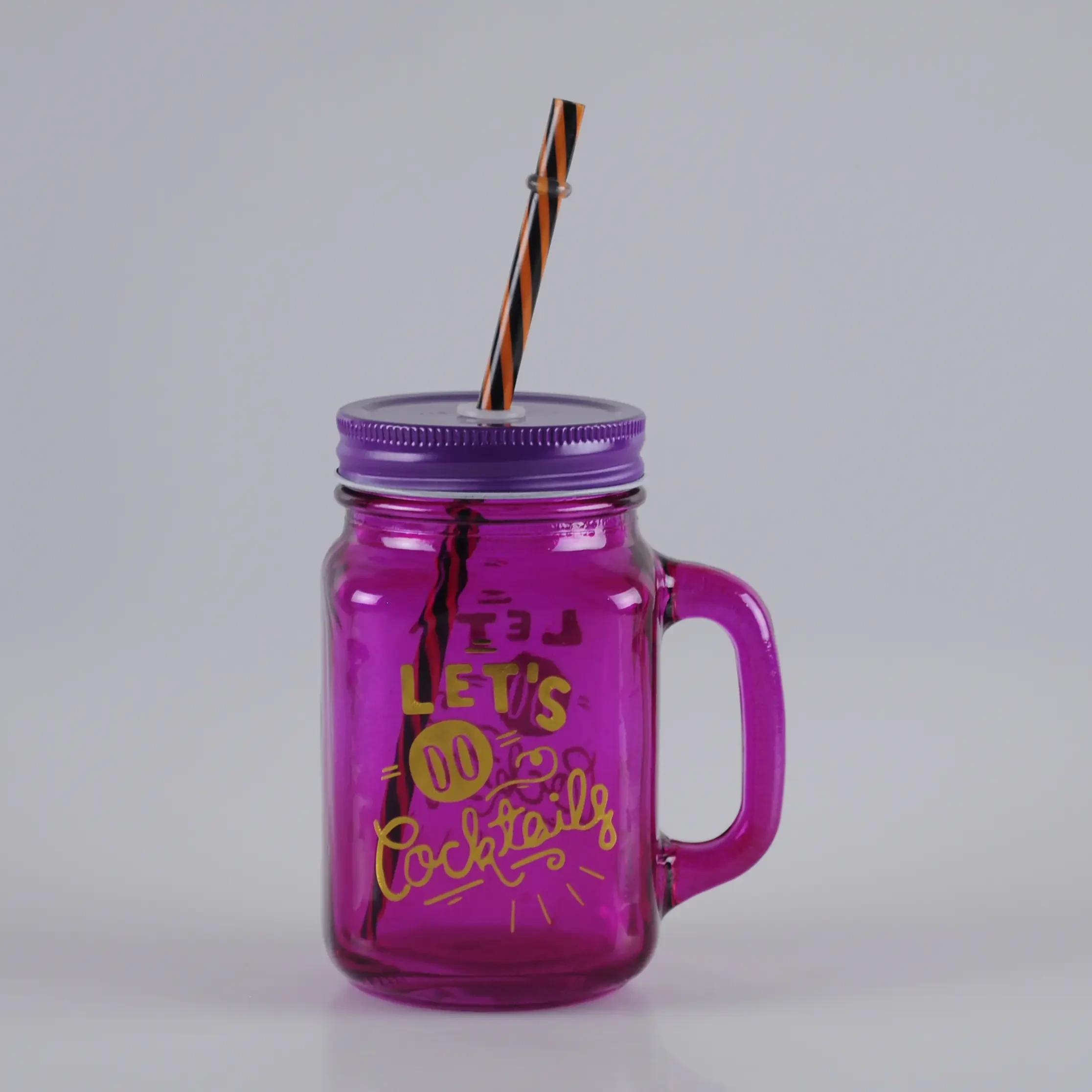 480ml Straw Mason Glass Jar 1