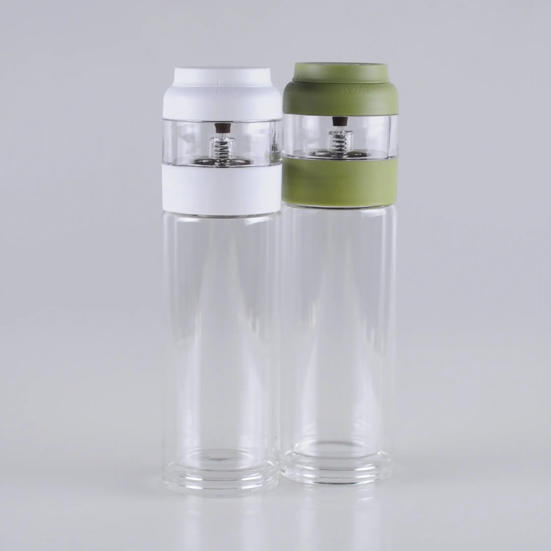 350ml Double Wall Drinking Glass Cup with Tea Filter 1