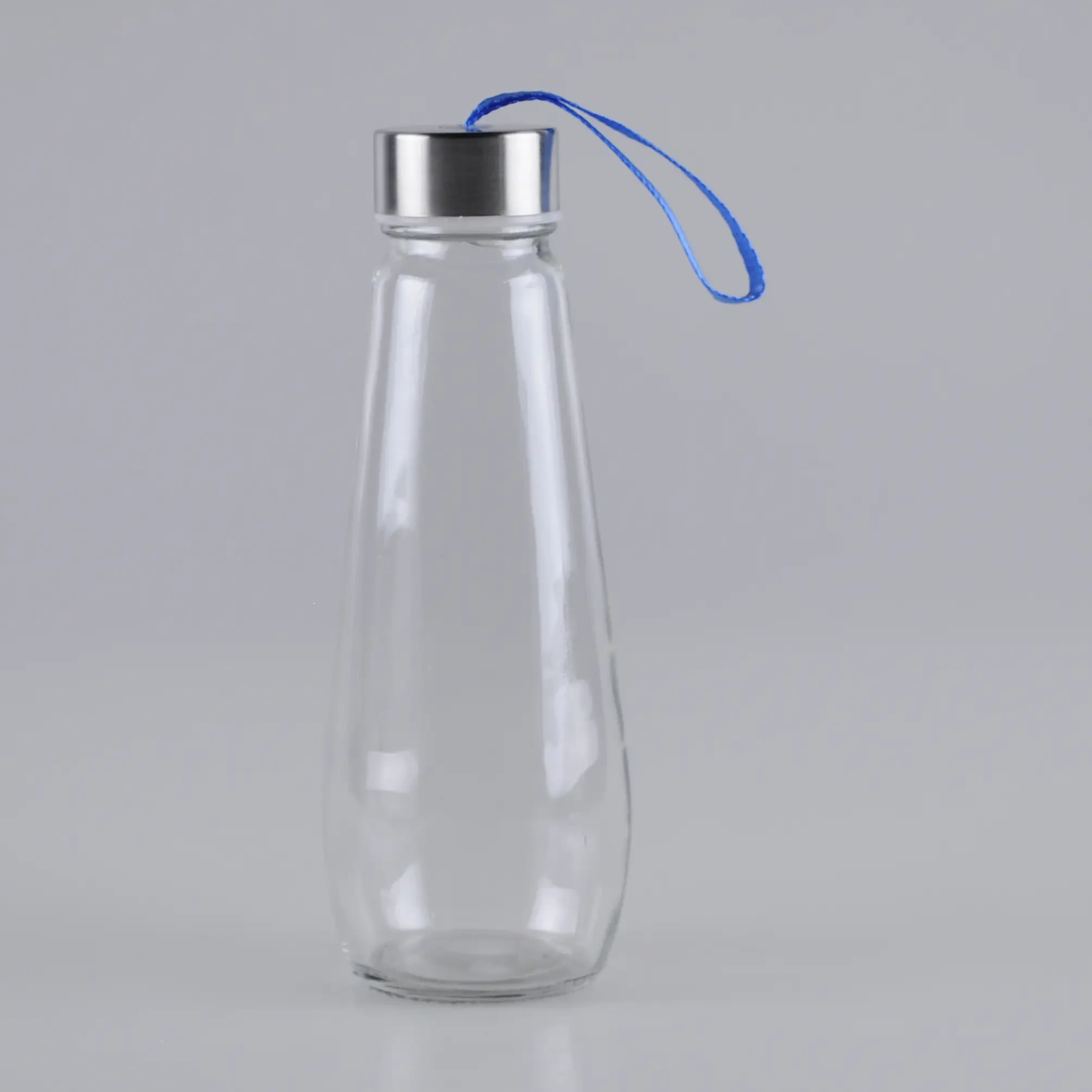 500ml Carrying Stainless Steel Lid Glass Bottle for Mineral Water 1