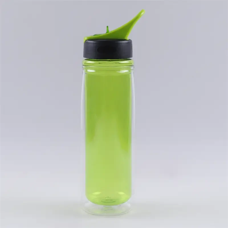 550ml Carrying Straw Lid Double Wall Plastic Sports Water Bottle 1